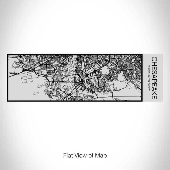 Rendered View of Chesapeake Virginia Map on 10oz Stainless Steel Insulated Cup with Sipping Lid