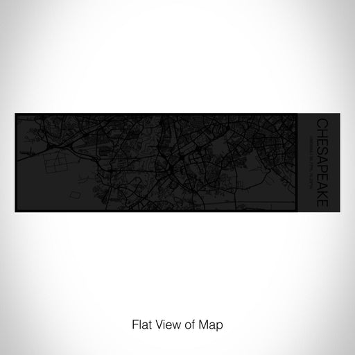 Rendered View of Chesapeake Virginia Map on 10oz Stainless Steel Insulated Cup in Matte Black with Sliding Lid