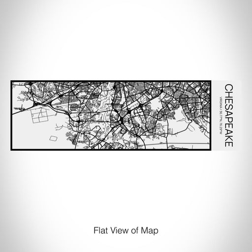 Rendered View of Chesapeake Virginia Map on 10oz Stainless Steel Insulated Cup in Matte White with Sliding Lid