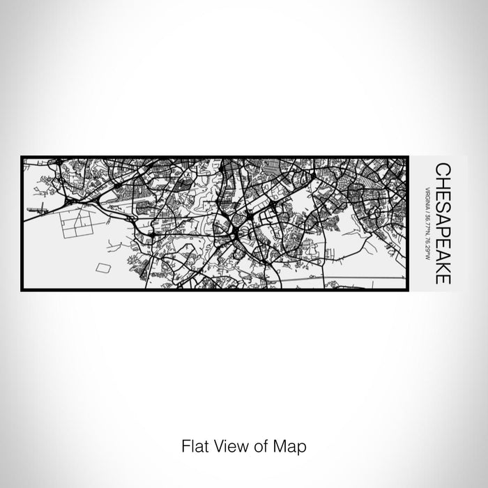 Rendered View of Chesapeake Virginia Map on 10oz Stainless Steel Insulated Cup in Matte White with Sliding Lid