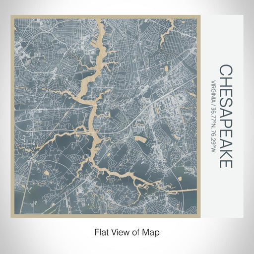 Rendered View of Chesapeake Virginia Map on 17oz Stainless Steel Insulated Tumbler in Afternoon Map Style