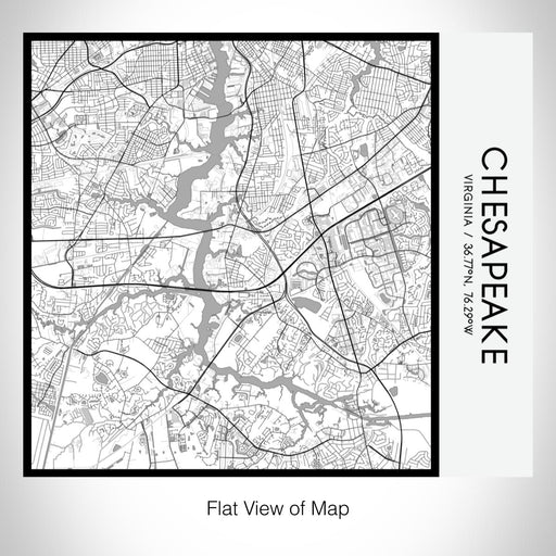Rendered View of Chesapeake Virginia Map on 17oz Stainless Steel Insulated Tumbler in Classic Map Style