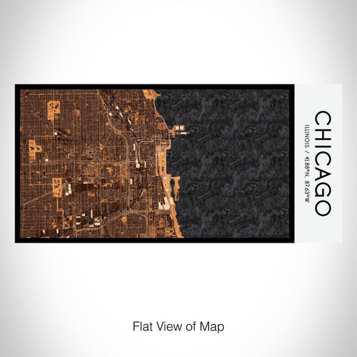 Rendered View of Chicago Illinois Map on 17oz Stainless Steel Insulated Bottle with printed ember style map