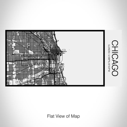 Rendered View of Chicago Illinois Map on 17oz Stainless Steel Insulated Cola Bottle in Stainless in Matte White