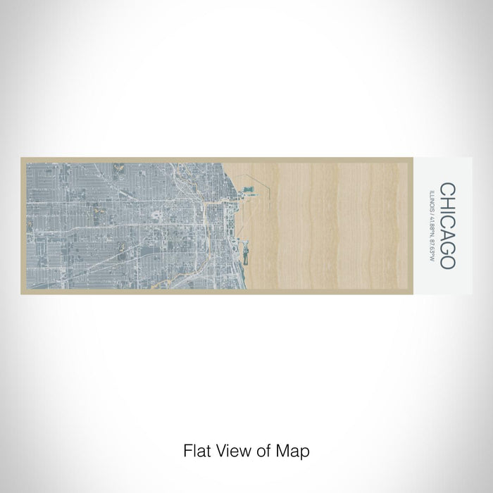 Rendered View of Chicago Illinois Map on 10oz Stainless Steel Insulated Cup in Afternoon with Sliding Lid