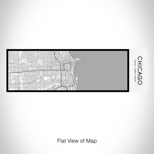 Rendered View of Chicago Illinois Map on 10oz Stainless Steel Insulated Cup in Classic with Sliding Lid