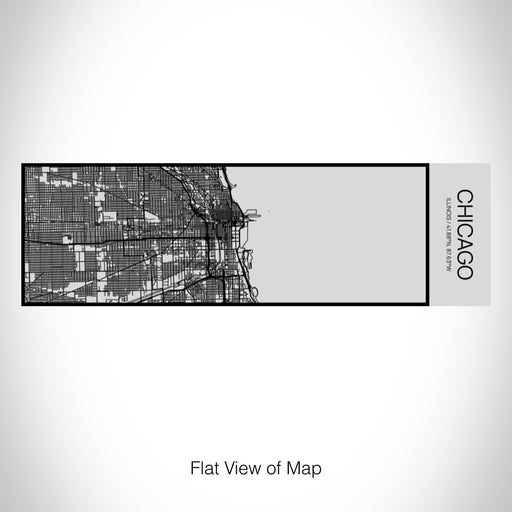 Rendered View of Chicago Illinois Map on 10oz Stainless Steel Insulated Cup with Sipping Lid