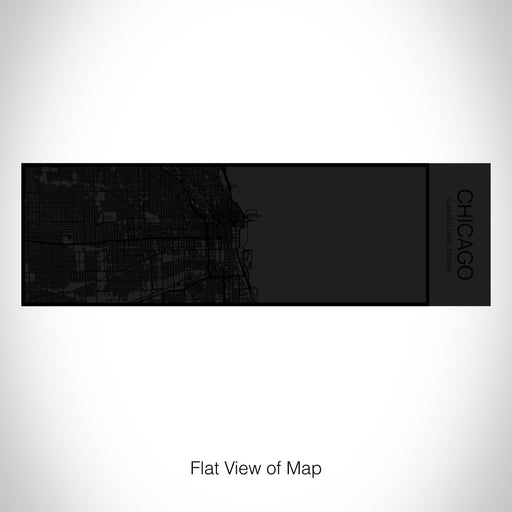 Rendered View of Chicago Illinois Map on 10oz Stainless Steel Insulated Cup in Matte Black with Sliding Lid