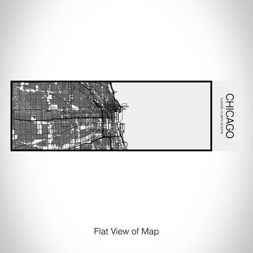 Rendered View of Chicago Illinois Map on 10oz Stainless Steel Insulated Cup in Matte White with Sliding Lid