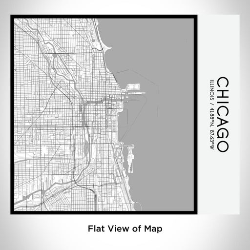 Rendered View of Chicago Illinois Map on 17oz Stainless Steel Insulated Tumbler in Classic Map Style