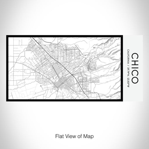 Rendered View of Chico California Map on 17oz Stainless Steel Insulated Bottle with printed classic style map