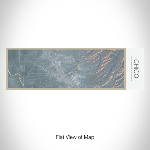Rendered View of Chico California Map on 10oz Stainless Steel Insulated Cup in Afternoon with Sliding Lid