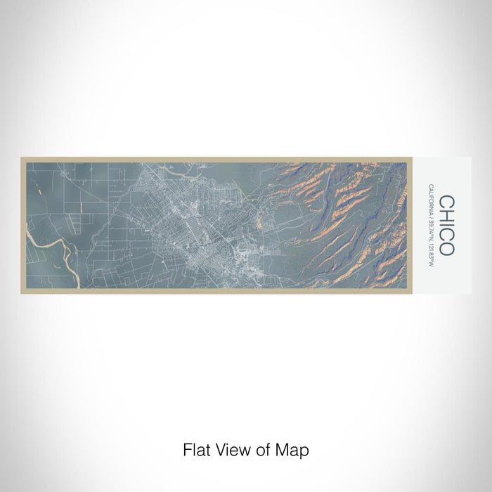 Rendered View of Chico California Map on 10oz Stainless Steel Insulated Cup in Afternoon with Sliding Lid