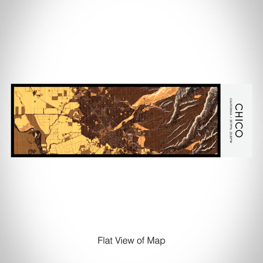 Rendered View of Chico California Map on 10oz Stainless Steel Insulated Cup in Ember with Sliding Lid