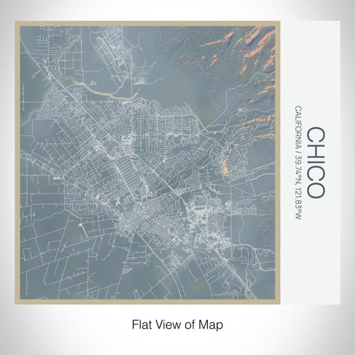 Rendered View of Chico California Map on 17oz Stainless Steel Insulated Tumbler in Afternoon Map Style