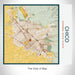 Rendered View of Chico California Map on 17oz Stainless Steel Insulated Tumbler in Woodblock Map Style