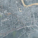 Chillicothe Ohio Map Print in Afternoon Style Zoomed In Close Up Showing Details