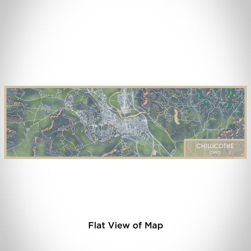 Flat View of Map Custom Chillicothe Ohio Map Enamel Mug in Afternoon
