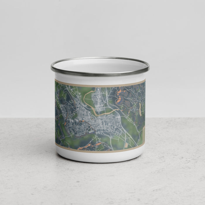 Front View Custom Chillicothe Ohio Map Enamel Mug in Afternoon