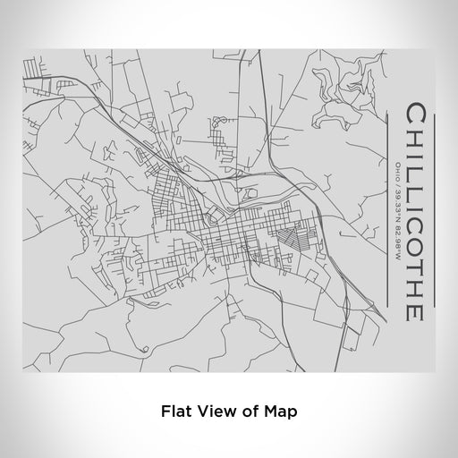 Rendered View of Chillicothe Ohio Map Engraving on 20oz Stainless Steel Insulated Bottle with Bamboo Top