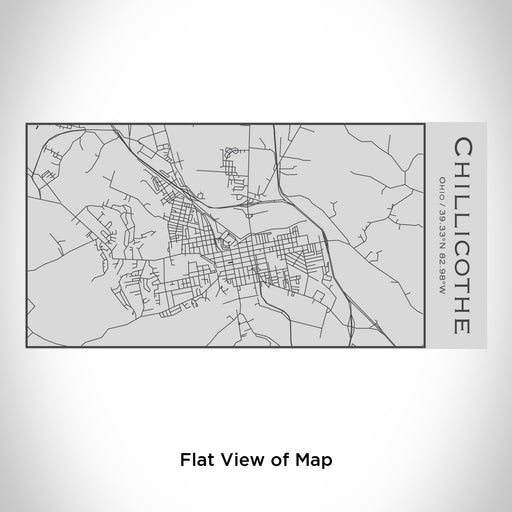 Rendered View of Chillicothe Ohio Map Engraving on 17oz Stainless Steel Insulated Cola Bottle