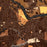 Chillicothe Ohio Map Print in Ember Style Zoomed In Close Up Showing Details