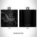 Rendered View of Chillicothe Ohio Map Engraving on 6oz Stainless Steel Flask in Black