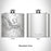 Rendered View of Chillicothe Ohio Map Engraving on 6oz Stainless Steel Flask