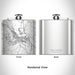 Rendered View of Chillicothe Ohio Map Engraving on 6oz Stainless Steel Flask