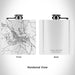 Rendered View of Chillicothe Ohio Map Engraving on 6oz Stainless Steel Flask in White