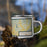 Right View Custom Chillicothe Ohio Map Enamel Mug in Woodblock on Grass With Trees in Background