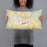 Person holding 20x12 Custom Chillicothe Ohio Map Throw Pillow in Woodblock