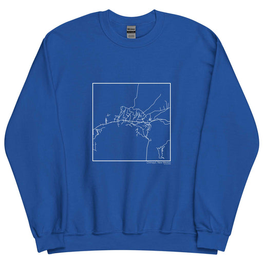 Chimayó New Mexico  Map Unisex Crewneck Sweater with City inscription in Royal Blue