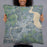 Person holding 22x22 Custom Chippewa Falls Wisconsin Map Throw Pillow in Afternoon