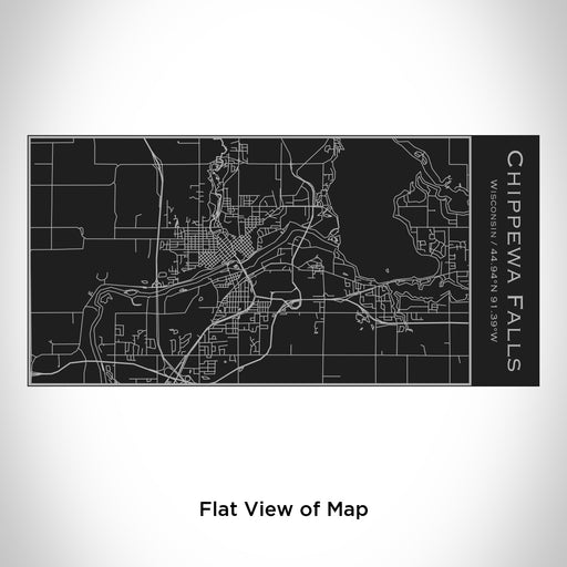 Rendered View of Chippewa Falls Wisconsin Map Engraving on 17oz Stainless Steel Insulated Cola Bottle in Black