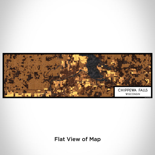 Flat View of Map Custom Chippewa Falls Wisconsin Map Enamel Mug in Ember