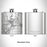 Rendered View of Chippewa Falls Wisconsin Map Engraving on 6oz Stainless Steel Flask
