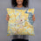 Person holding 18x18 Custom Chippewa Falls Wisconsin Map Throw Pillow in Woodblock