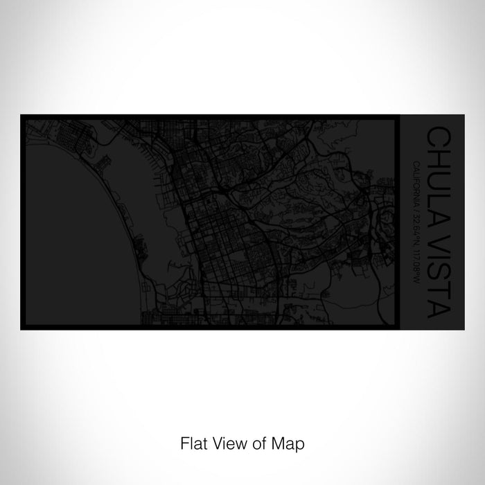 Rendered View of Chula Vista California Map on 17oz Stainless Steel Insulated Cola Bottle in Stainless in Matte Black
