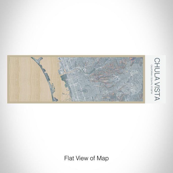 Rendered View of Chula Vista California Map on 10oz Stainless Steel Insulated Cup in Afternoon with Sliding Lid