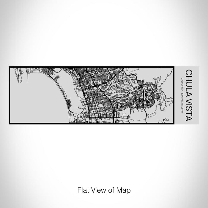 Rendered View of Chula Vista California Map on 10oz Stainless Steel Insulated Cup with Sipping Lid