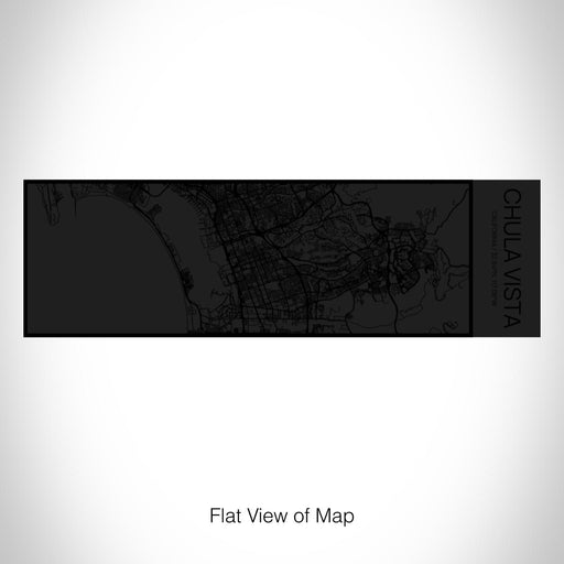 Rendered View of Chula Vista California Map on 10oz Stainless Steel Insulated Cup in Matte Black with Sliding Lid