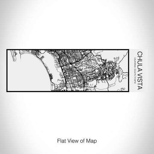 Rendered View of Chula Vista California Map on 10oz Stainless Steel Insulated Cup in Matte White with Sliding Lid