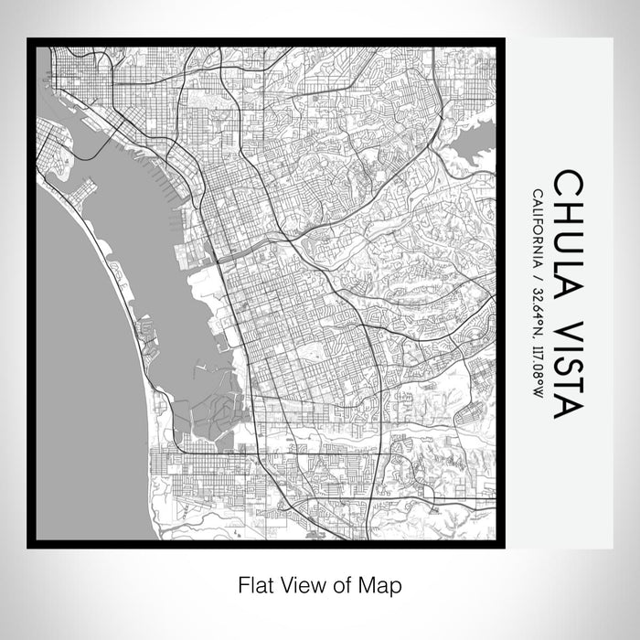 Rendered View of Chula Vista California Map on 17oz Stainless Steel Insulated Tumbler in Classic Map Style
