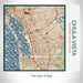 Rendered View of Chula Vista California Map on 17oz Stainless Steel Insulated Tumbler in Woodblock Map Style