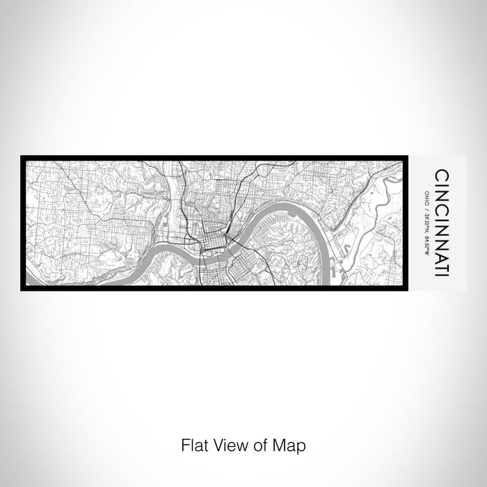 Rendered View of Cincinnati Ohio Map on 10oz Stainless Steel Insulated Cup in Classic with Sliding Lid