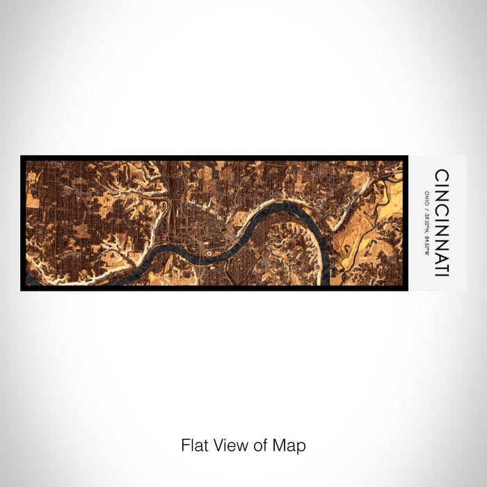 Rendered View of Cincinnati Ohio Map on 10oz Stainless Steel Insulated Cup in Ember with Sliding Lid