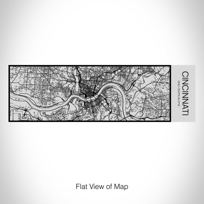 Rendered View of Cincinnati Ohio Map on 10oz Stainless Steel Insulated Cup with Sipping Lid