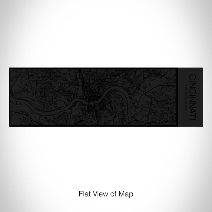 Rendered View of Cincinnati Ohio Map on 10oz Stainless Steel Insulated Cup in Matte Black with Sliding Lid