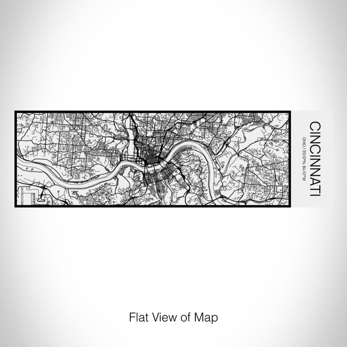 Rendered View of Cincinnati Ohio Map on 10oz Stainless Steel Insulated Cup in Matte White with Sliding Lid